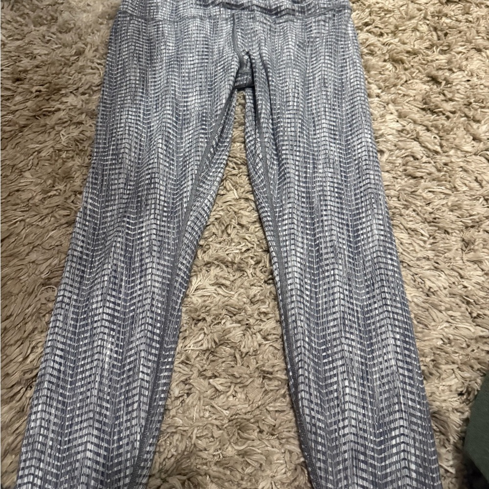 lululemon athletica Black and White Chevron Leggings